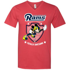 Nfl – Los Angeles Rams Totally Awesome Mickey Mouse Super Bowl 2019 Football Men V-Neck T-Shirt Men V-Neck T-Shirt - parenttees