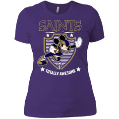 Nfl – New Orleans Saints Totally Awesome Mickey Mouse Super Bowl 2019 Football Women Cotton T-Shirt Women Cotton T-Shirt - parenttees