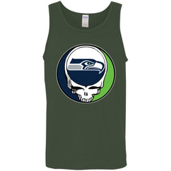 Seattle Seahawks Grateful Dead Steal Your Face Football Nfl Shirts Men Cotton Tank