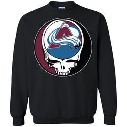 Colorado Avalanche Grateful Dead Steal Your Face Hockey Nhl Shirts Crewneck Pullover Sweatshirt