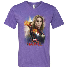 Marvel Captain Marvel Powers Portrait Men V-Neck T-Shirt Men V-Neck T-Shirt - parenttees