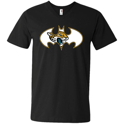 We Are The Jacksonville Jaguars Batman Nfl Mashup Men V-Neck T-Shirt Black / S Men V-Neck T-Shirt - parenttees