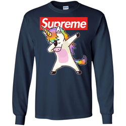 Supreme Unicorn T-shirt Dance Dabbing Unicorn Men Long Sleeve Shirt