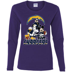 Mickey Mouse Los Angeles Chargers American Football Nfl Sports Shirt Women Long Sleeve Shirt Women Long Sleeve Shirt - parenttees