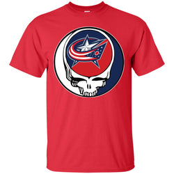 Columbus Blue Grateful Dead Steal Your Face Hockey Nhl Shirts Men Cotton T-Shirt