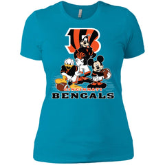 Mickey Mouse Cincinnati Bengals American Football Nfl Sports Shirt Women Cotton T-Shirt Women Cotton T-Shirt - parenttees