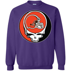 Cleveland Browns Grateful Dead Steal Your Face Football Nfl Shirts Crewneck Pullover Sweatshirt Crewneck Pullover Sweatshirt - parenttees