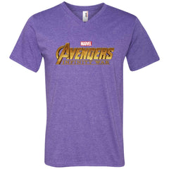 Marvel Avengers Infinity War Golden Logo Men V-Neck T-Shirt Men V-Neck T-Shirt - parenttees