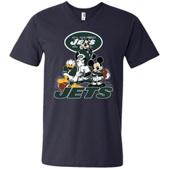 Mickey Mouse New York Jets American Football Nfl Sports Shirt Men V-Neck T-Shirt Men V-Neck T-Shirt - parenttees