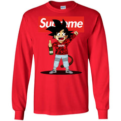 Supreme Songoku T-shirt Men Long Sleeve Shirt Men Long Sleeve Shirt - parenttees