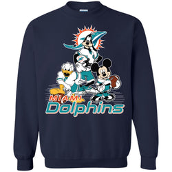 Mickey Mouse Miami Dolphins American Football Nfl Sports Shirt Crewneck Pullover Sweatshirt