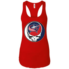 Columbus Blue Grateful Dead Steal Your Face Hockey Nhl Shirts Women Tank Top Women Tank Top - parenttees