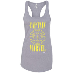 Captain Marvel Yellow Paint Drip Logo Women Tank Top Women Tank Top - parenttees