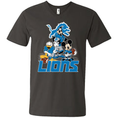 Mickey Mouse Detroit Lions American Football Nfl Sports Shirt Men V-Neck T-Shirt Men V-Neck T-Shirt - parenttees