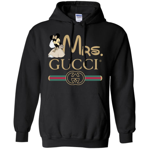 Mrs Minnie Gucci Couple Disney Shirt Valentine's Day T-shirt Pullover Hoodie Sweatshirt Black / S Pullover Hoodie Sweatshirt - parenttees