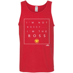 Captain Marvel Not Bossy I'm The Boss Men Cotton Tank Men Cotton Tank - parenttees