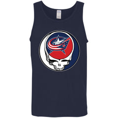 Columbus Blue Grateful Dead Steal Your Face Hockey Nhl Shirts Men Cotton Tank Men Cotton Tank - parenttees