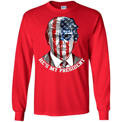 Donald Trump American Flag T-shirt Men Long Sleeve Shirt Men Long Sleeve Shirt - parenttees