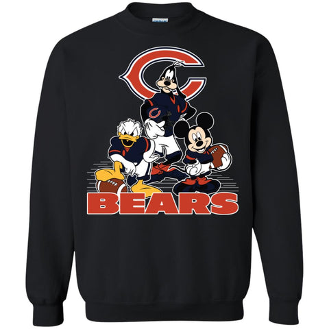 Mickey Mouse Chicago Bears American Football Nfl Sports Shirt Crewneck Pullover Sweatshirt Black / S Crewneck Pullover Sweatshirt - parenttees