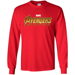 Marvel Avengers Infinity War Golden Logo Men Long Sleeve Shirt Men Long Sleeve Shirt - parenttees