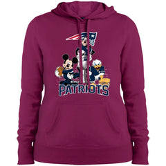 Nfl - New England Patriots Donald Duck Goofy Mickey Mouse Super Bowl 2019 Football Women Hooded Sweatshirt Women Hooded Sweatshirt - parenttees