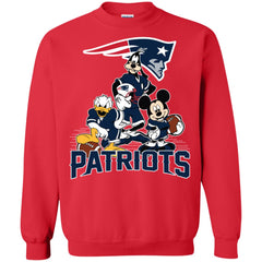 Mickey Mouse New England Patriots American Football Nfl Sports Shirt Crewneck Pullover Sweatshirt Crewneck Pullover Sweatshirt - parenttees