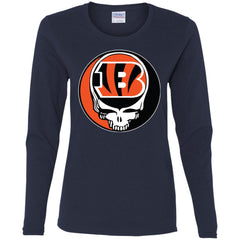 Cincinnati Bengals Grateful Dead Steal Your Face Football Nfl Shirts Women Long Sleeve Shirt Women Long Sleeve Shirt - parenttees