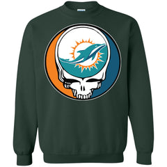 Miami Dolphins Grateful Dead Steal Your Face Football Nfl Shirts Crewneck Pullover Sweatshirt Crewneck Pullover Sweatshirt - parenttees