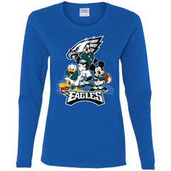 Mickey Mouse Philadelphia Eagle American Football Nfl Sports Shirt Women Long Sleeve Shirt Women Long Sleeve Shirt - parenttees