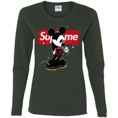 Supreme Mickey Babe Cute Love T-shirt Women Long Sleeve Shirt Women Long Sleeve Shirt - parenttees