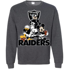 Mickey Mouse Oakland Raiders American Football Nfl Sports Shirt Crewneck Pullover Sweatshirt Crewneck Pullover Sweatshirt - parenttees