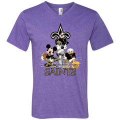 Nfl – New Orleans Saints Donald Duck Goofy Mickey Mouse Super Bowl 2019 Football Men V-Neck T-Shirt Men V-Neck T-Shirt - parenttees