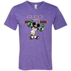 Gucci Mickey Mouse Drink Beer T-shirt Men V-Neck T-Shirt Men V-Neck T-Shirt - parenttees