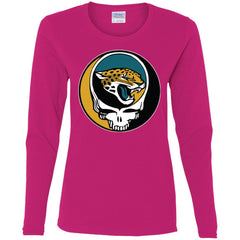 Jacksonville Jaguars Grateful Dead Steal Your Face Football Nfl Shirts Women Long Sleeve Shirt Women Long Sleeve Shirt - parenttees