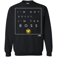 Captain Marvel Not Bossy I'm The Boss Crewneck Pullover Sweatshirt Crewneck Pullover Sweatshirt - parenttees