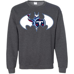 We Are The Tennessee Titans Batman Nfl Mashup Crewneck Pullover Sweatshirt Crewneck Pullover Sweatshirt - parenttees