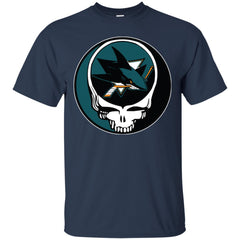 San Jose Sharks Grateful Dead Steal Your Face Hockey Nhl Shirts Men Cotton T-Shirt Men Cotton T-Shirt - parenttees