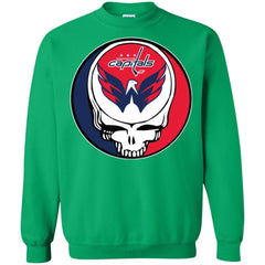 Washington Capitals Grateful Dead Steal Your Face Hockey Nhl Shirts Crewneck Pullover Sweatshirt Crewneck Pullover Sweatshirt - parenttees