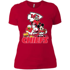 Mickey Mouse Kansas City Chiefs American Football Nfl Sports Shirt Women Cotton T-Shirt Women Cotton T-Shirt - parenttees