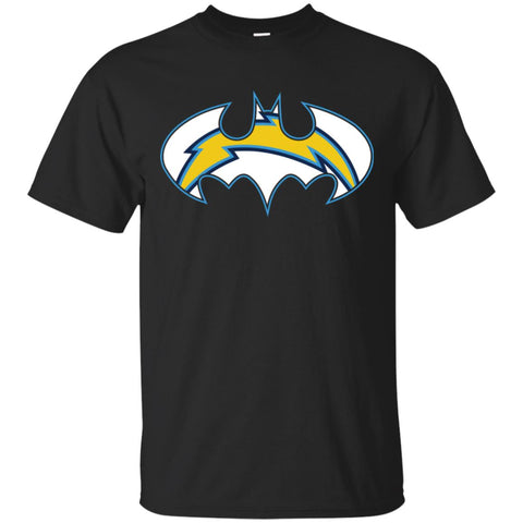 We Are The Los Angeles Chargers Batman Nfl Mashup Men Cotton T-Shirt Black / S Men Cotton T-Shirt - parenttees