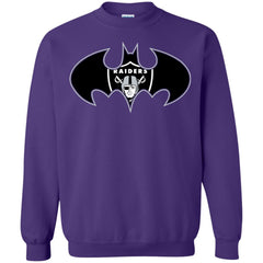 We Are The Oakland Raiders Batman Nfl Mashup Crewneck Pullover Sweatshirt Crewneck Pullover Sweatshirt - parenttees