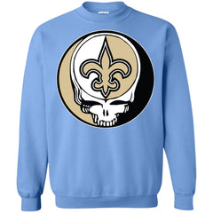 New Orleans Saints Grateful Dead Steal Your Face Football Nfl Shirts Crewneck Pullover Sweatshirt Crewneck Pullover Sweatshirt - parenttees