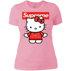 Supreme Hello Kitty Loves T-shirt Women Cotton T-Shirt Women Cotton T-Shirt - parenttees