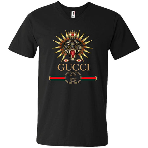 Gucci Tiger Best T-shirt Men V-Neck T-Shirt Black / S Men V-Neck T-Shirt - parenttees