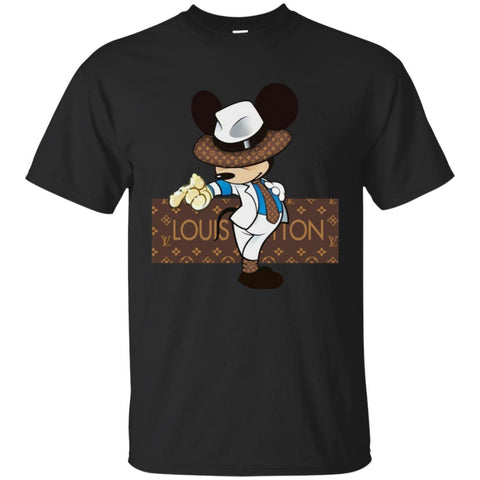 Louis Vuitton Mickey Dance Tshirt Men Cotton T-Shirt Black / S Men Cotton T-Shirt - parenttees