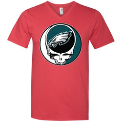 Philadelphia Eagles Grateful Dead Steal Your Face Football Nfl Shirts Men V-Neck T-Shirt