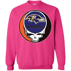 Baltimore Ravens Grateful Dead Steal Your Face Football Nfl Shirts Crewneck Pullover Sweatshirt Crewneck Pullover Sweatshirt - parenttees