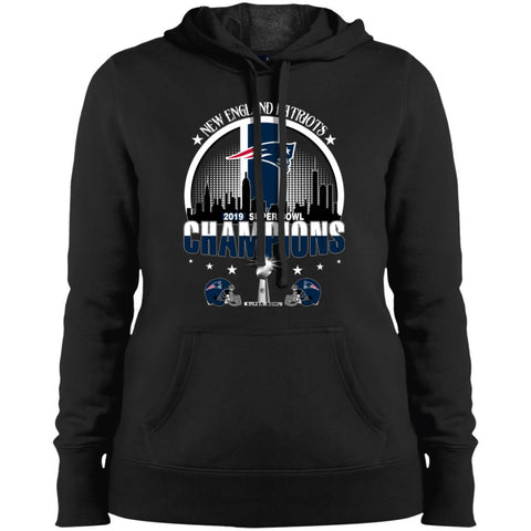 Nfl – New England Patriots 2019 Super Bowl Champions Football Women Hooded Sweatshirt Black / X-Small Women Hooded Sweatshirt - parenttees