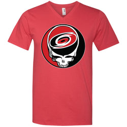 Carolina Hurricanes Grateful Dead Steal Your Face Hockey Nhl Shirts Men V-Neck T-Shirt