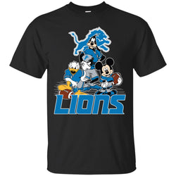 Mickey Mouse Detroit Lions American Football Nfl Sports Shirt Men Cotton T-Shirt